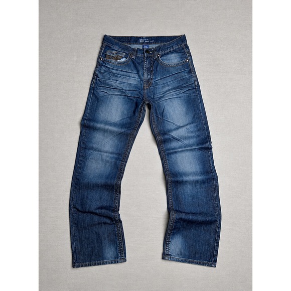 Baileys Point Other - Bailey's Point BLK Boot Cut Jeans Men's 30x32 Blue Denim Embroidered Y2K